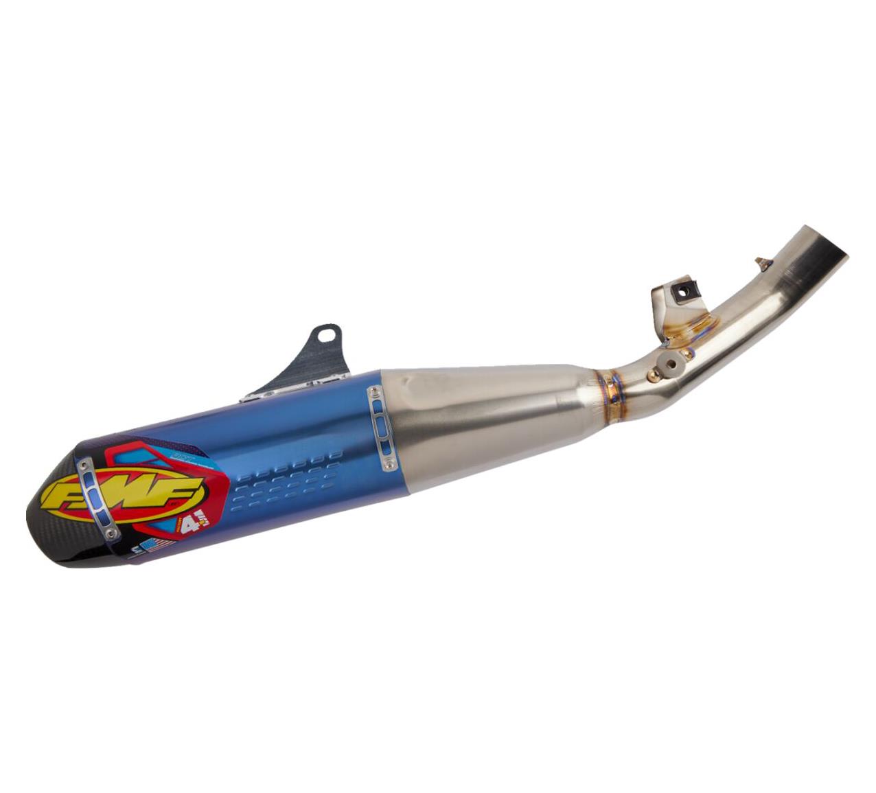 FMF Factory 4.1 RCT Blue Slip-On Carbon End Exhaust Silencer For Honda CRF 250 R 2022-2025
